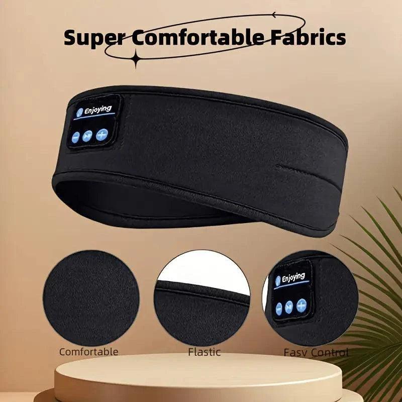 TEMU sports headband sleep headphones for yoga and outdoor fitness, featuring built-in call audio and moisture-wicking fabric.