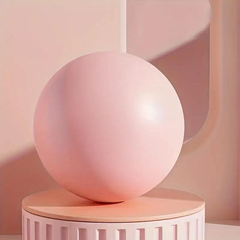 TEMU premium thick Pilates ball, 24.99cm diameter, high-quality exercise accessory for core workouts and fitness training.