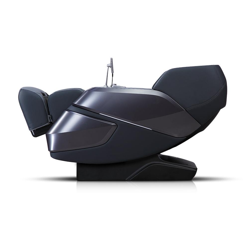 VIKING FITNESS A-522 massage chair in grey and black with padded armrests and leg rests, designed for relaxation and comfort.
