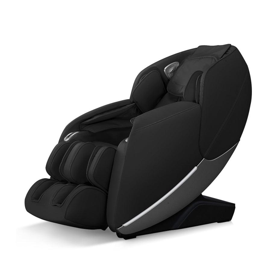 VIKING FITNESS A-310 massage chair in black with sleek design and padded armrests, showcasing its modern ergonomic appearance.