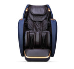 VIKING FITNESS A-632 massage chair in blue and black with padded armrests and ergonomic design for relaxation.