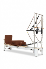 Αλουμινένιο Pilates Reformer με Πύργο, Καφέ Δέρμα