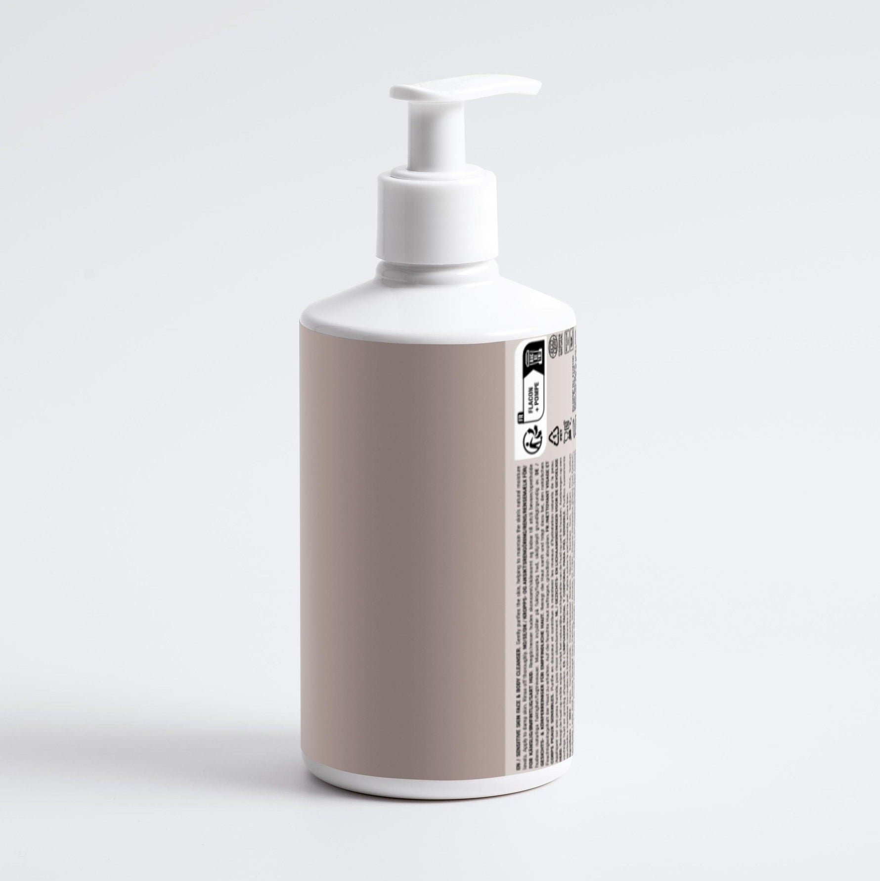 SELNAMED Longevity Sensitive Skin Face and Body Cleanser, 290ml, showing the gentle cleanser bottle with clear labeling and minimalist design.
