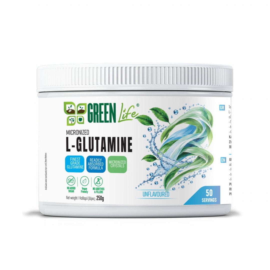 Green Life Micronized L-Glutamine 250 g | 5 g per serving | 50 servings per pack