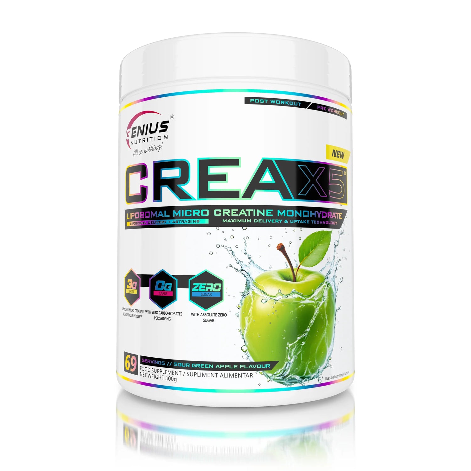 CREA-X5 300g/69serv Liposomal, Genius Nutrition