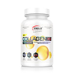 Genius Nutrition Collagen-X5 supplement capsules, 60-count bottle, with natural collagen for skin and joint support.