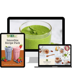 Vegan cookbook cover titled "Green Life 30 Healthy & Delicious Smoothie Recipes" with colorful fruit illustrations.