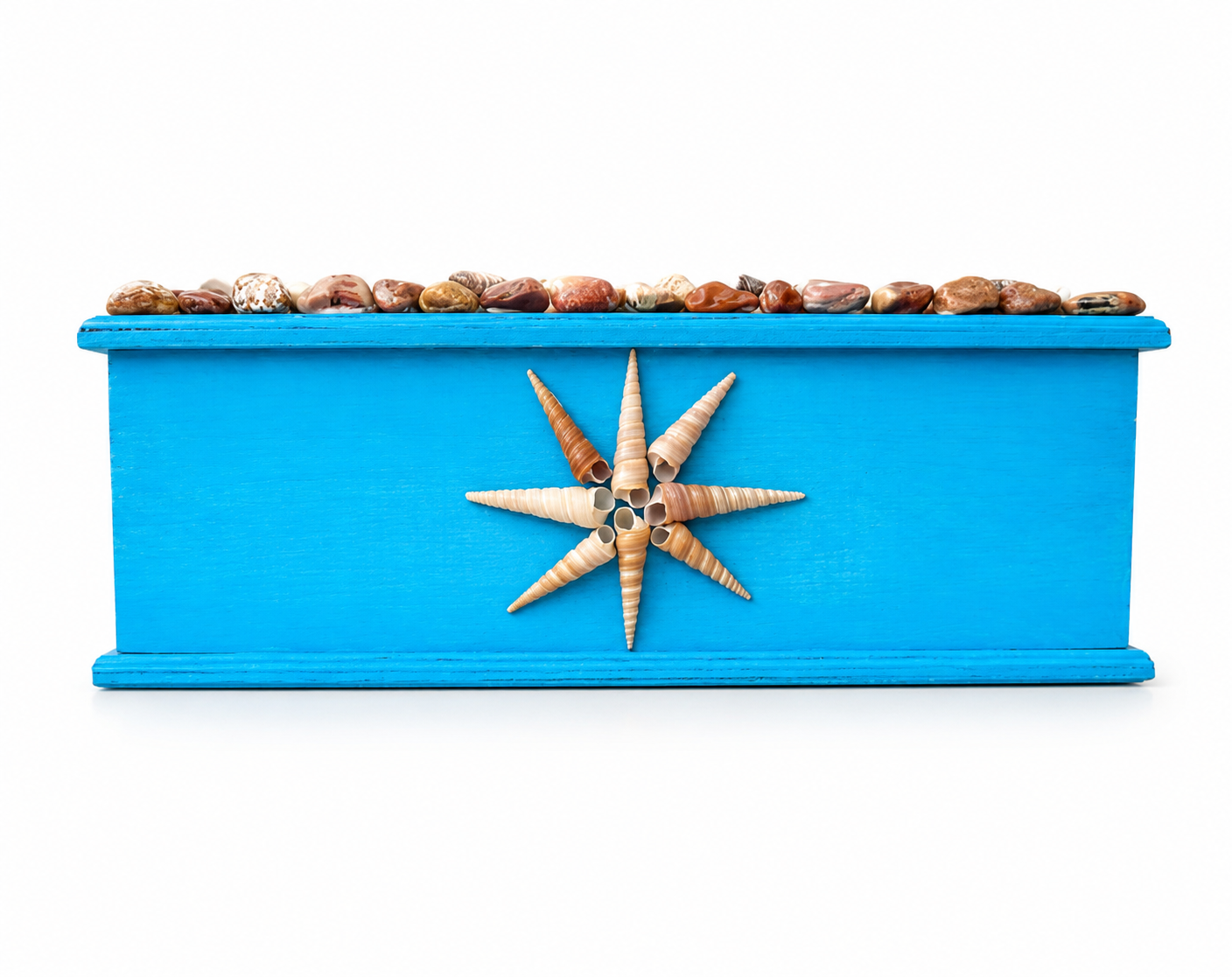 Handmade Coastal Seashell Tissue Box Cover – Created by a Young Artist