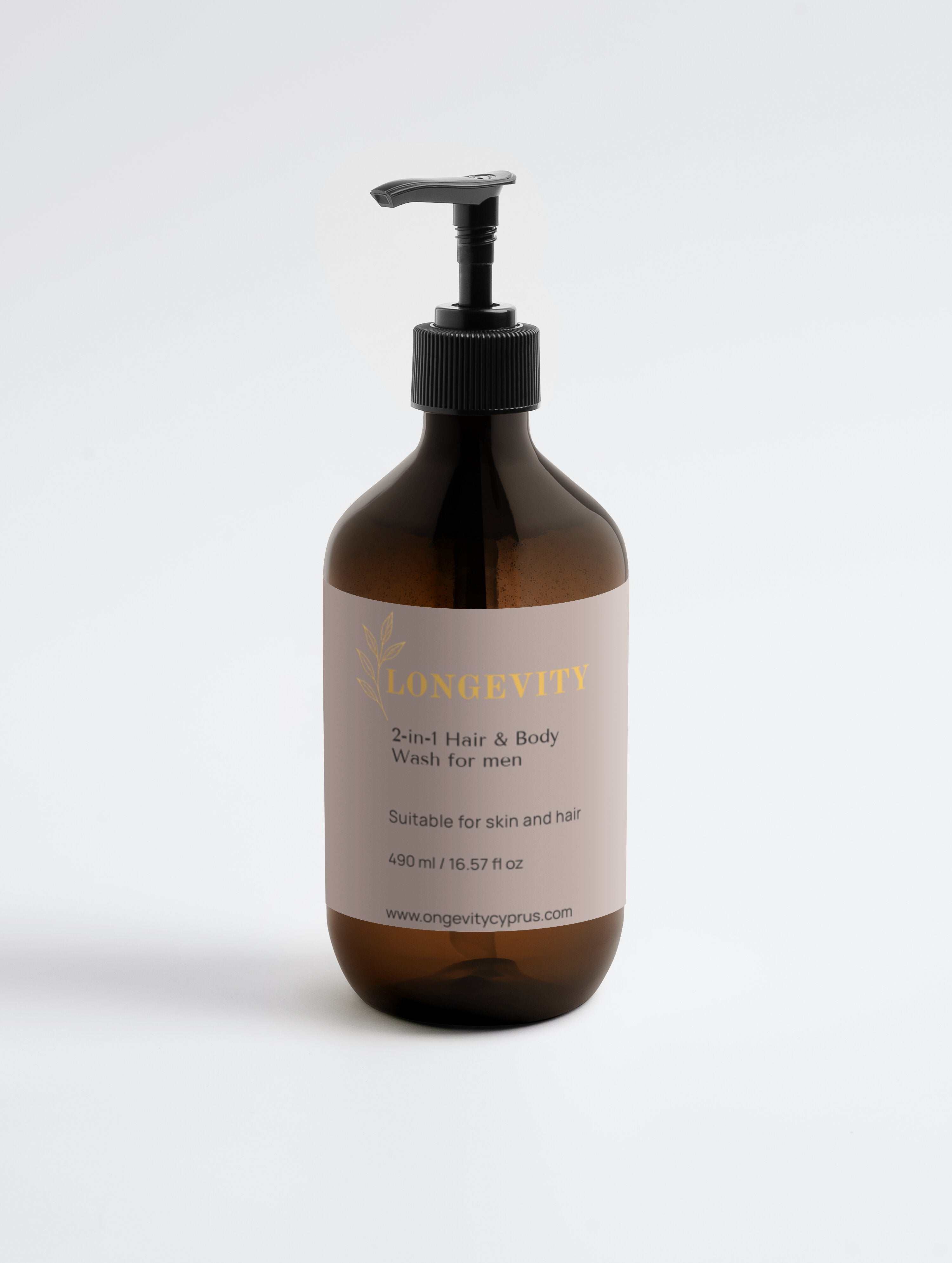 Selfnamed 2-in-1 Hair & Body Wash for men, showing a sleek bottle with a pump dispenser and fresh, clean design.