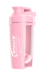 Pink G-Shaker 500ML by Genius Nutrition with a sleek design, ideal for mixing protein shakes and supplements.