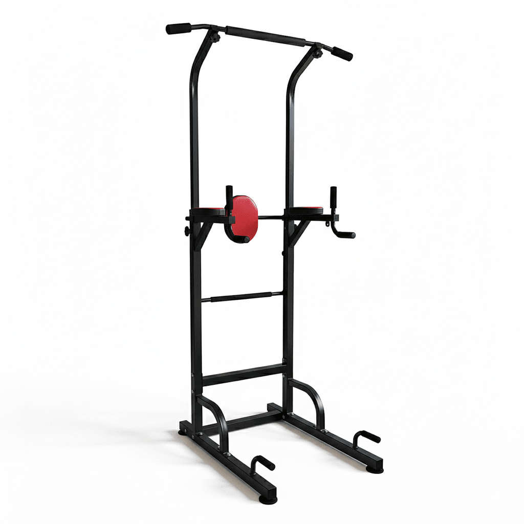 VIKING FITNESS DS-22 Power Tower with pull-up bar, dip station, and Roman chair for strength training and bodyweight exercises