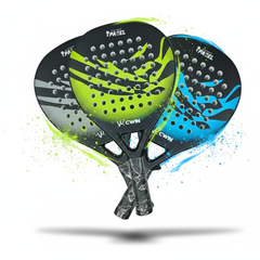 Padel Racket Tennis Carbon Fiber Soft EVA Face Tennis Paddle Racquet with Paddle Bag