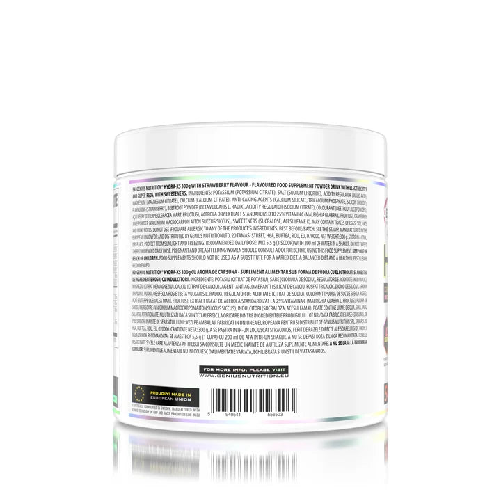 Genius Nutrition HYDRA-X5 Strawberry 300 g | 54 Servings