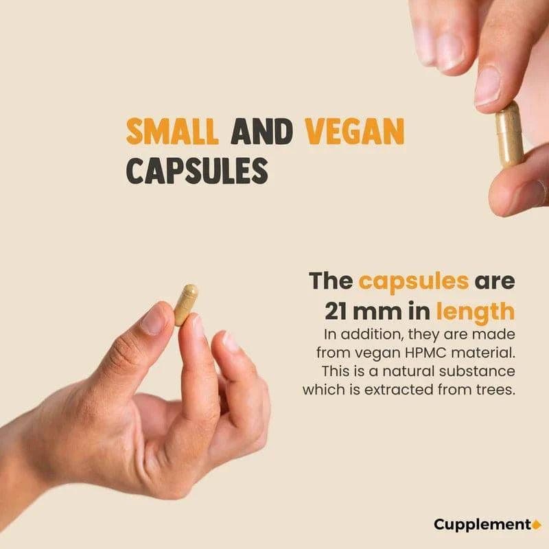 CUPLEMENT apple cider vinegar superfood capsules, 500 mg, 60 softgel capsules for health and wellness, infographic image.