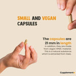 CUPLEMENT apple cider vinegar superfood capsules, 500 mg, 60 softgel capsules for health and wellness, infographic image.