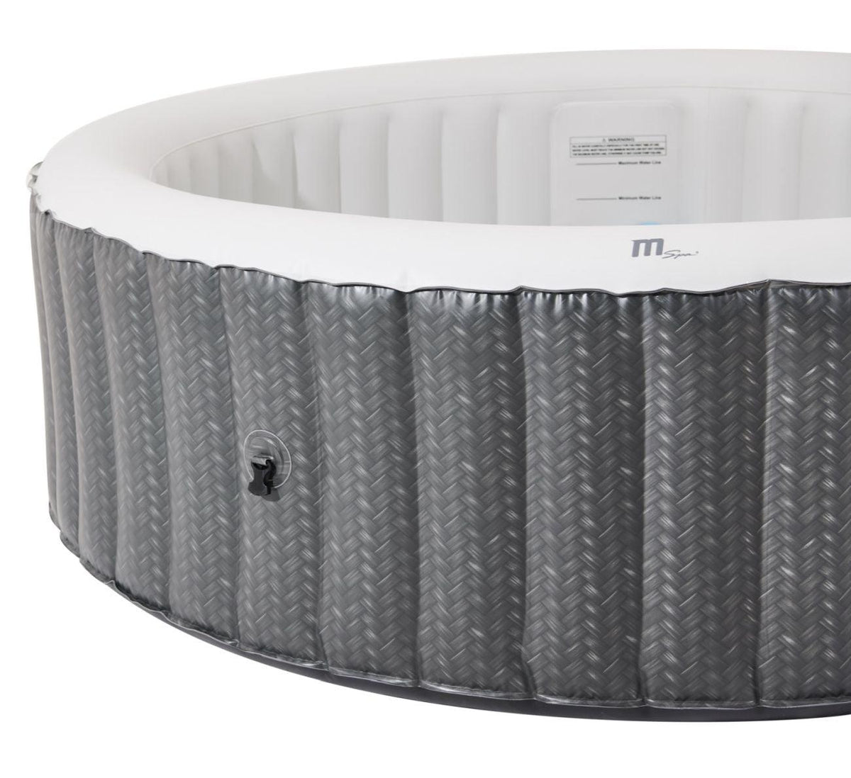 VIKING FITNESS MSpa Ottoman Comfort Series round hot tub with bubble jets, seating for 4+2 persons, outdoor spa relaxation.