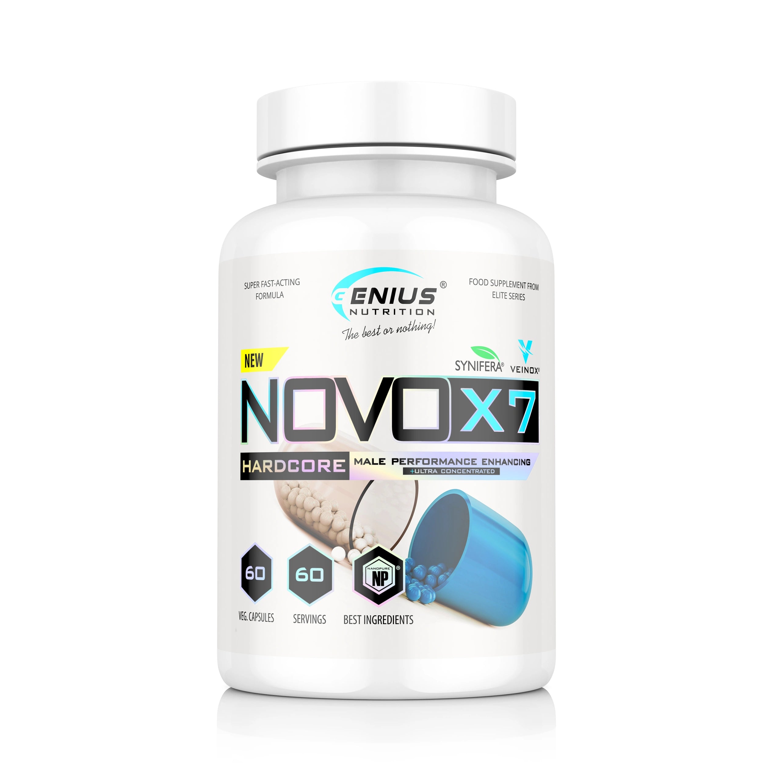 Novo X7 60caps/60 Servs, Genius Nutrition - GREEN LIFE CYPRUS