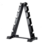 Viking Fitness S-10 dumbbell stand for organizing and storing free weights in a gym or home workout space.