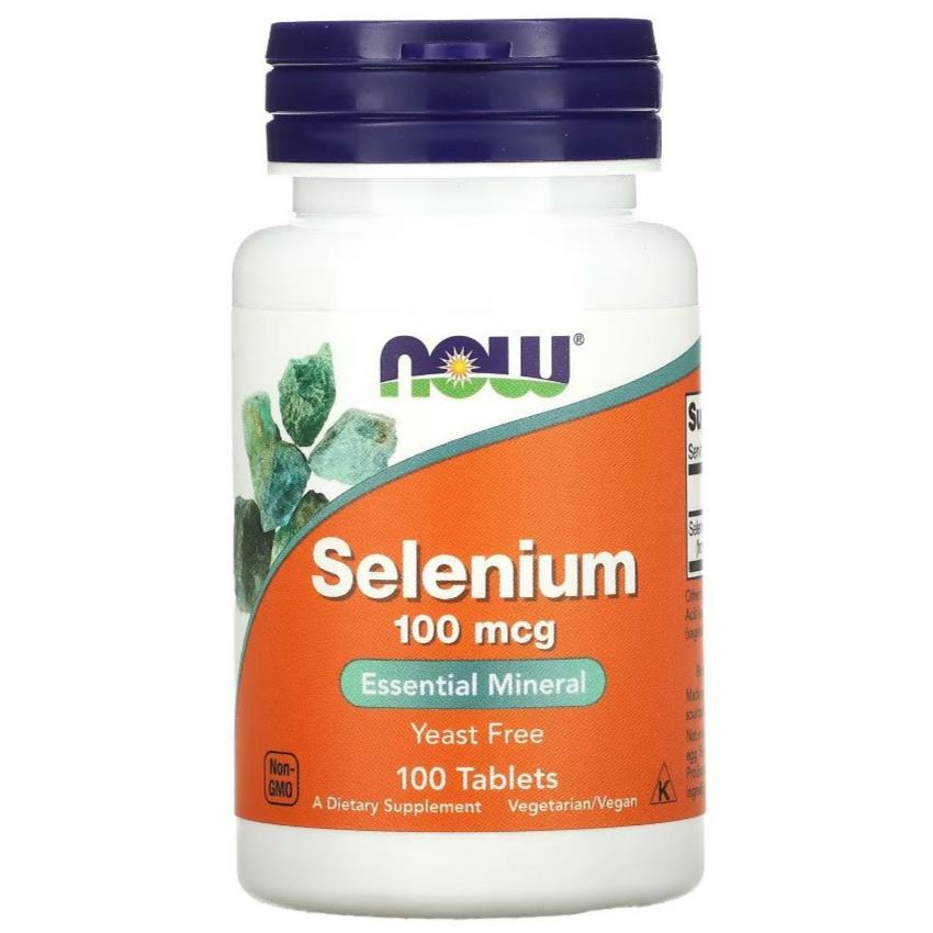 NOW Foods, Selenium, 100 mcg, 100 Tablets - GREEN LIFE CYPRUS