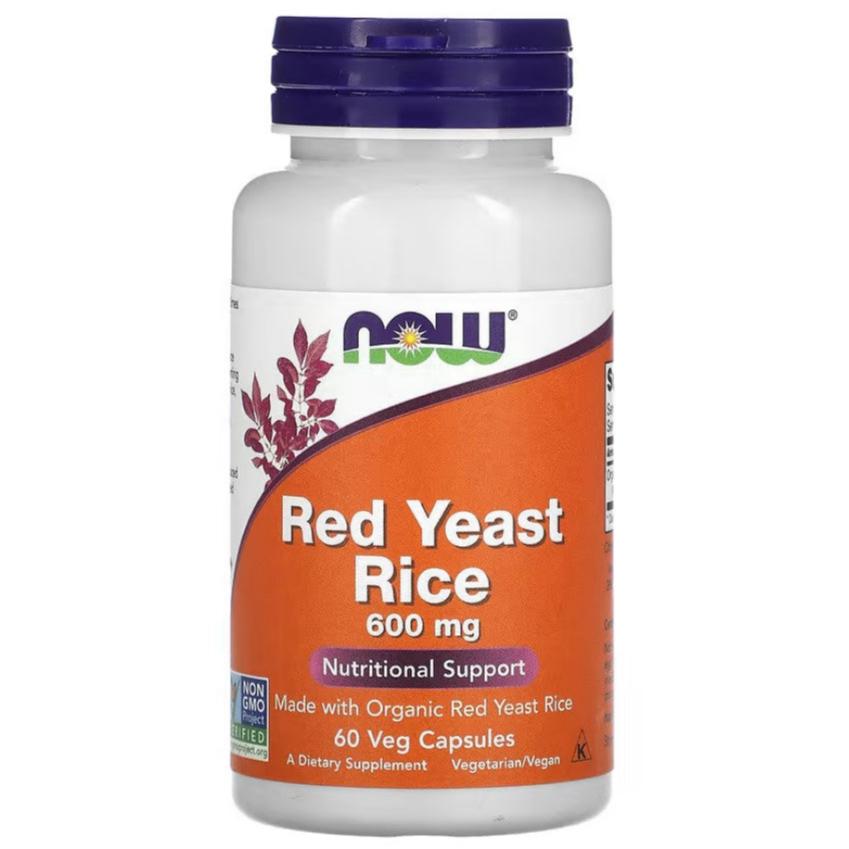 NOW Foods, Red Yeast Rice, 600 mg, 60 Veg Capsules - GREEN LIFE CYPRUS