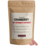 CUPLEMENT Cranberry Extract Capsules, 400 mg superfood supplement, showing 60 capsules in a bottle for urinary health support