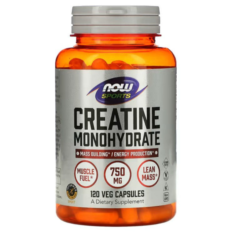 NOW Foods, Sports, Creatine Monohydrate, 4,500 mg, 120 Veg Capsules (750 mg per Capsule) - GREEN LIFE CYPRUS