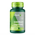Adams Supplements Siberian Ginseng 1000mg supplement bottle with 30 capsules showing on a plain background.