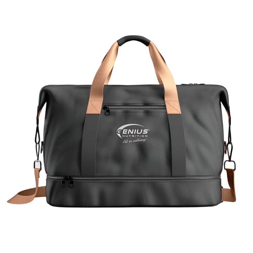 Casual Genius Nutrition bag with adjustable straps and stylish design, perfect for everyday use.