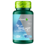 Screenshot of Adams Supplements Shilajit (Mumio) 400mg supplement bottle showing the label and product packaging.