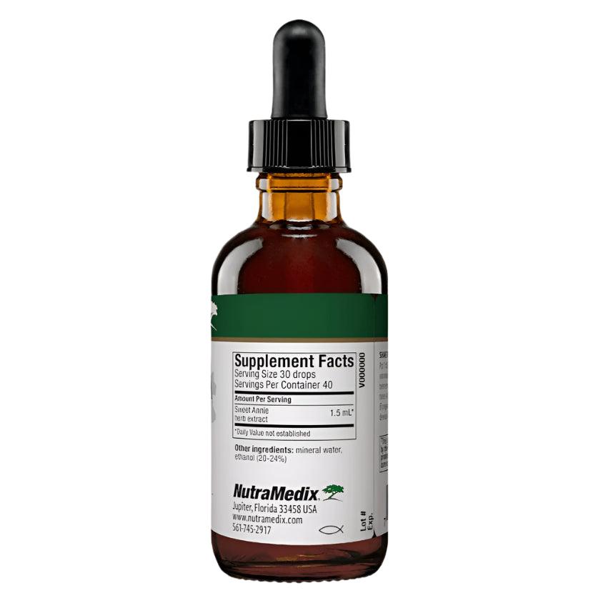 Bottle of Sentosa Nutramedix Artemisia Anua supplement in a 60ml dropper bottle with label visible.