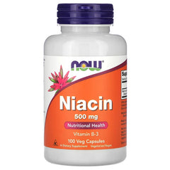 NOW Foods, Niacin, 500 mg, 100 Veg Capsules