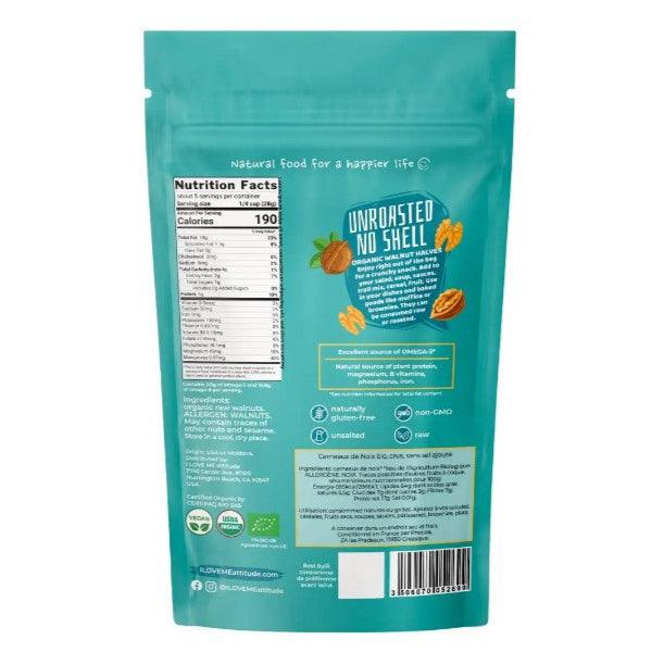 Organic raw shelled walnut kernels from ILOVE ME superfood in a 150g package, showcasing fresh, crunchy walnuts.