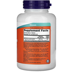 NOW Foods, Magnesium Glycinate, 200 mg, 180 Tablets (100 mg per Tablet)