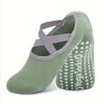 Women's yoga socks by TEMU, featuring non-slip grips and breathable fabric, designed for comfort during yoga practice.
