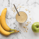 Vegan recipe book cover for Green Life 30 Healthy & Delicious Smoothie Recipes by GREEN LIFE BOOKS, featuring a banana protein smoothie.