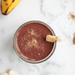 Green Life Books vegan smoothie recipe book cover featuring a vibrant superfood cocoa smoothie in a glass.
