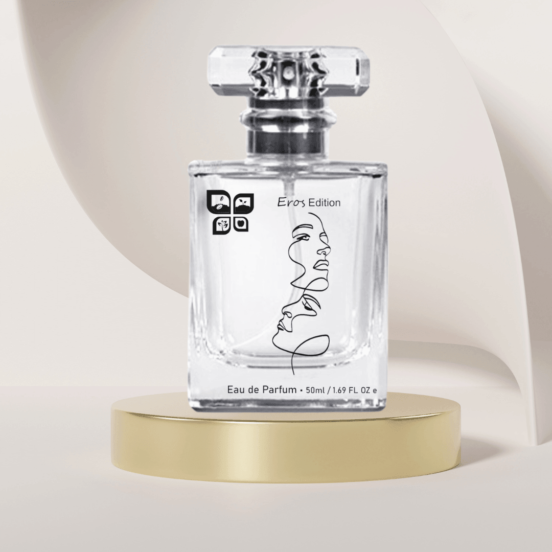 Green Life Cyprus Eros Edition perfume bottle with green accents, inspired by tobacco vanilla fragrance, elegant and sophisticated design.