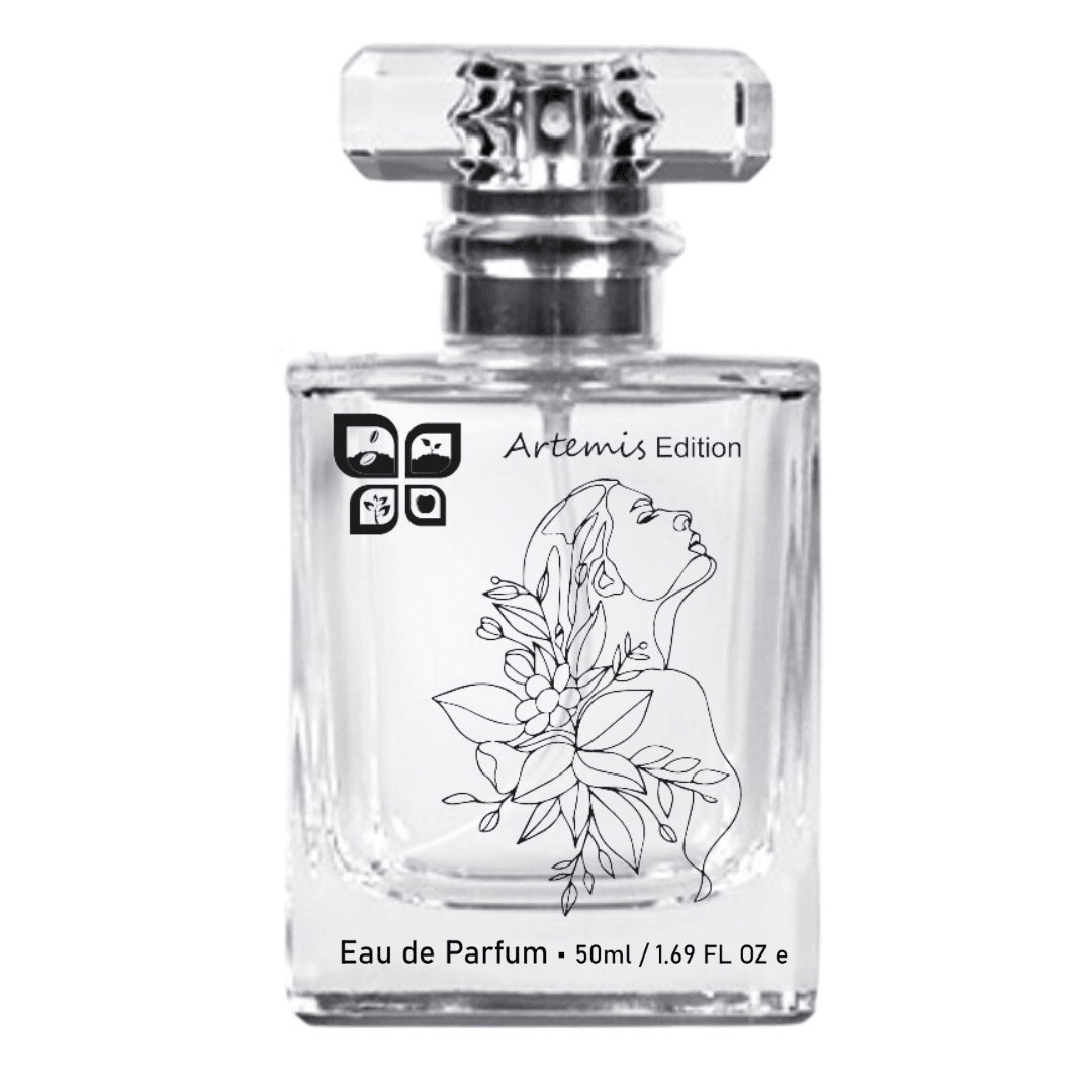 Green Life Cyprus Artemis Edition perfume bottle with green and gold accents, showcasing elegant design and luxurious packaging.