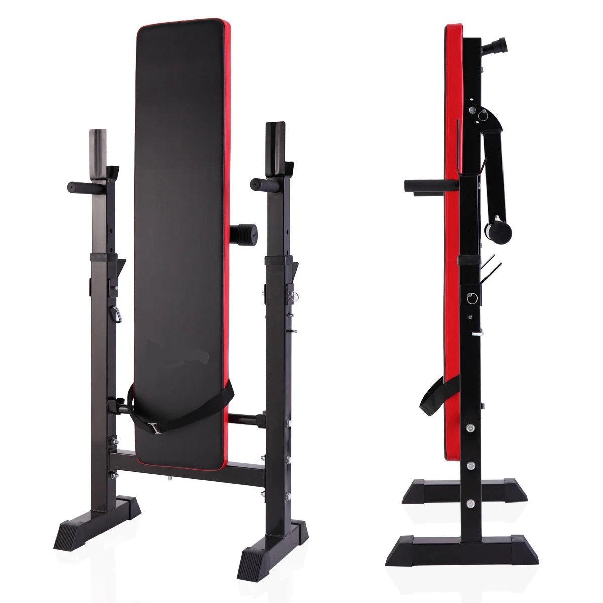 Viking Fitness Viking 757 foldable bench for workout and strength training, shown in a compact, foldable position.