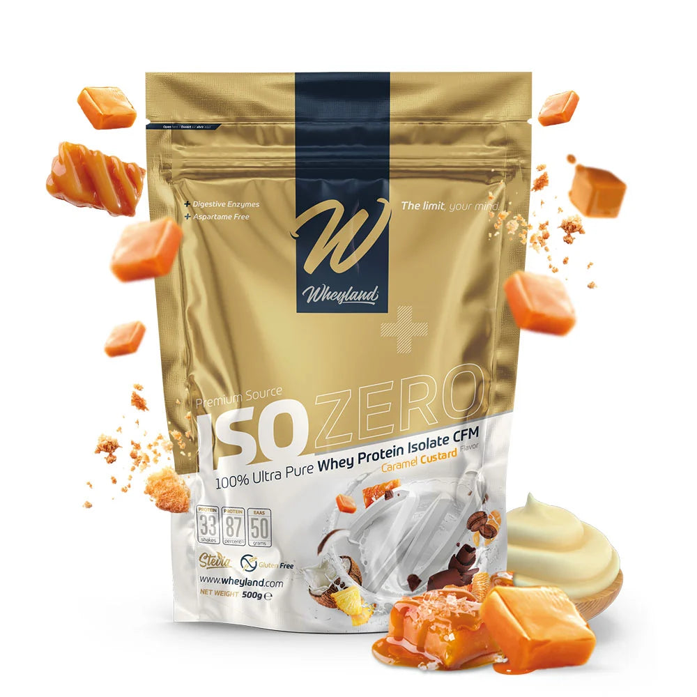 WheyLand ISOZERO 100 ultra pure whey protein isolate CFM caramel custard 500 g | 30 g per serving