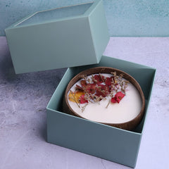 Homemade Soy Wax Candle in Coconut Bowl - Velarte - GREEN LIFE CYPRUS