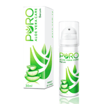 Cream container labeled Puro Aloe Vera Care Serum, 30ml, with fresh aloe vera plant and natural ingredients visible.