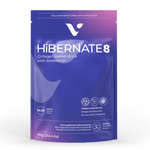 Zinzino Hibernate8 collagen supplement pack with 30 servings, featuring collagen powder for skin and joint health.