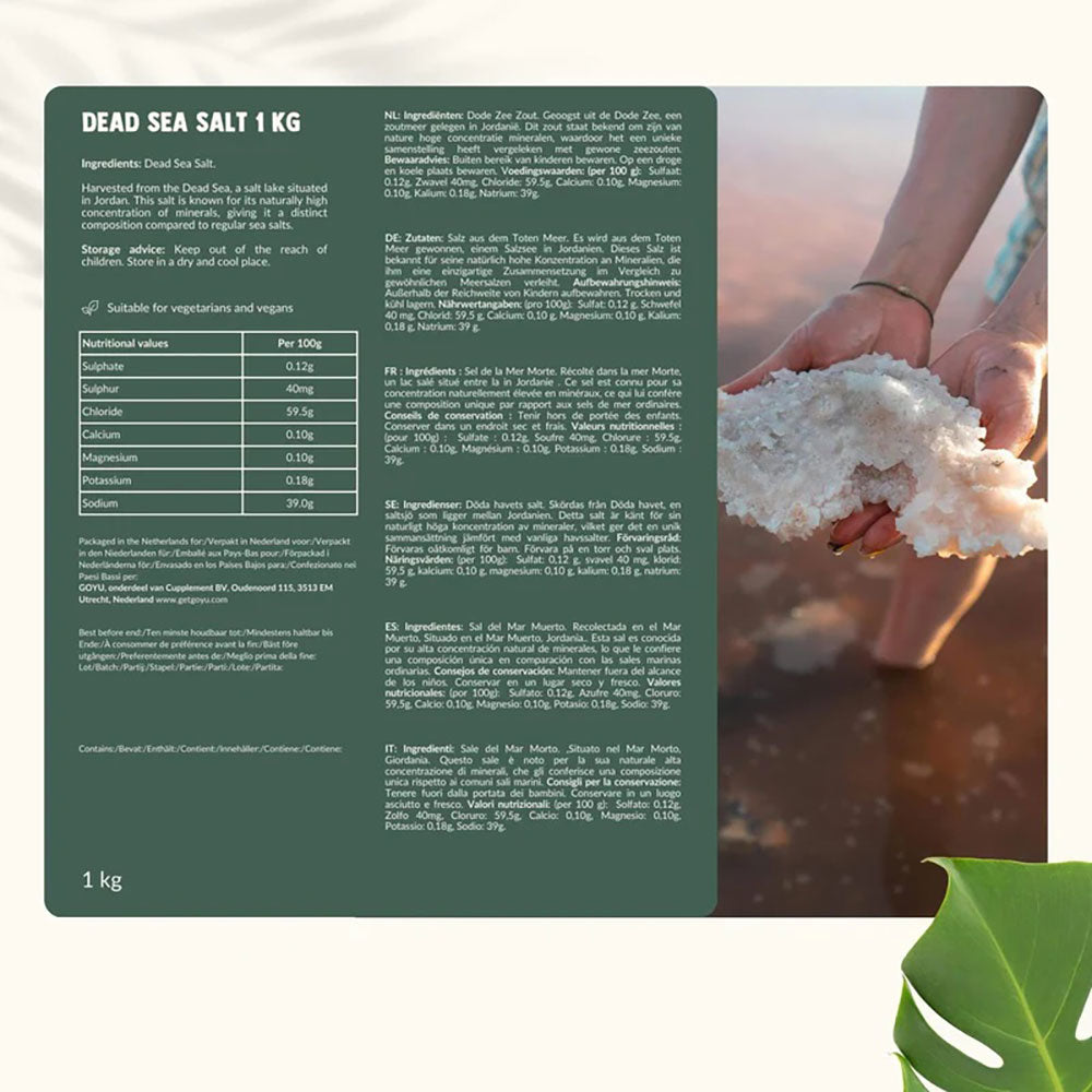 Cupplement, Dead Sea Salt, 1Kg (Fine)