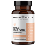 VITAREA Natural Doctor Vitamin E supplement in 60 vegetarian capsules, soft gel capsules with natural vitamin E oil.