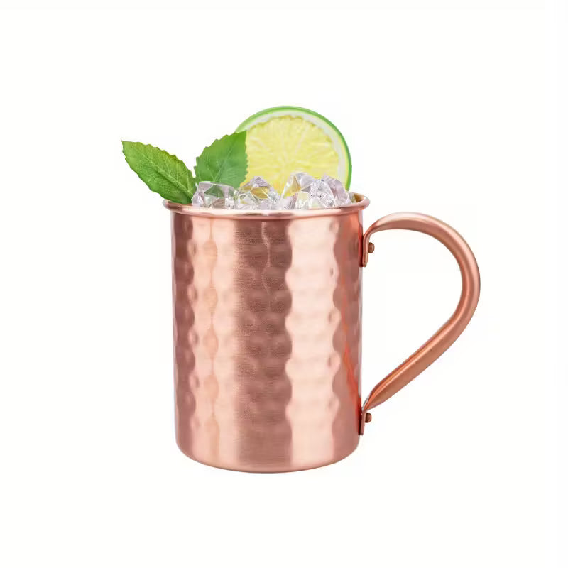Elegant 100% premium copper mug by TEMU, durable metal design ideal for cold drinks and stylish home drinkware.