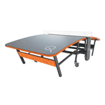 Viking Fitness Teq™ Smart professional table Teqball for fitness training, with a sleek black design and sturdy frame.