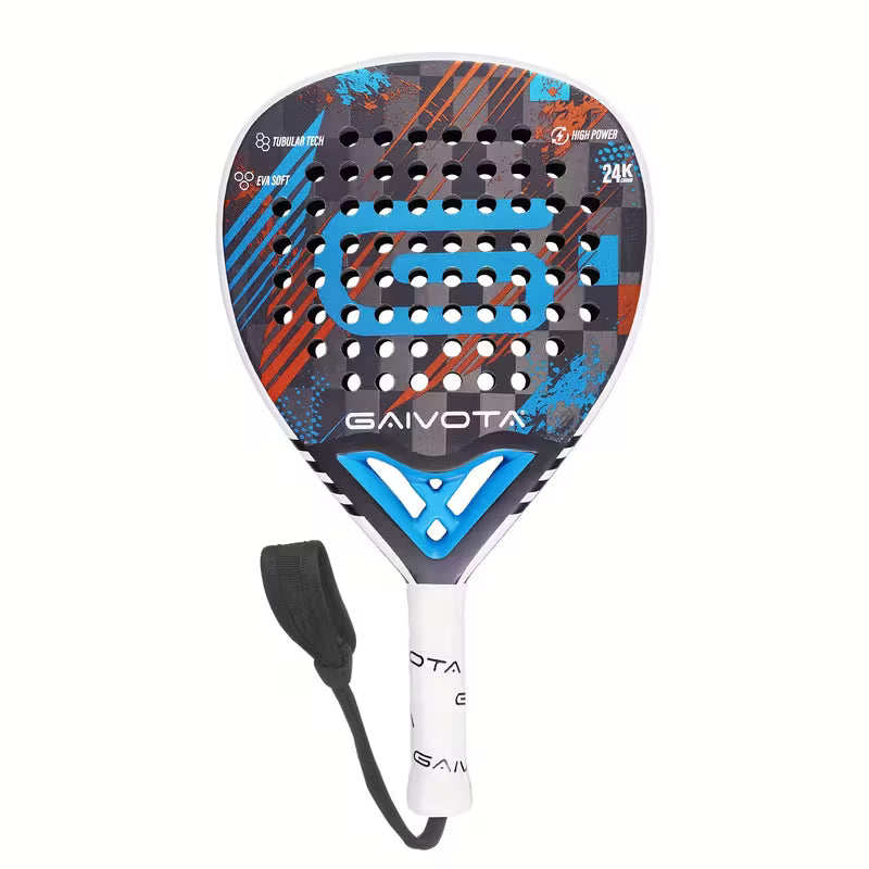 Carbon fiber padel tennis racket by TEMU with a teardrop shape and carry case, designed for high performance adult players.