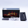Flame-Effect Aroma Diffuser with Birdsong – Black, USB & Colour-Changing Light