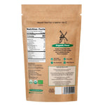 Organic hemp flour by ILOVE ME, 445g, in a bag showing natural hemp seed texture and branding on the packaging.